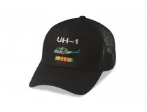 UH-1 HUEY CAP SERVICE RIBBON VIETNAM BLACK MESH