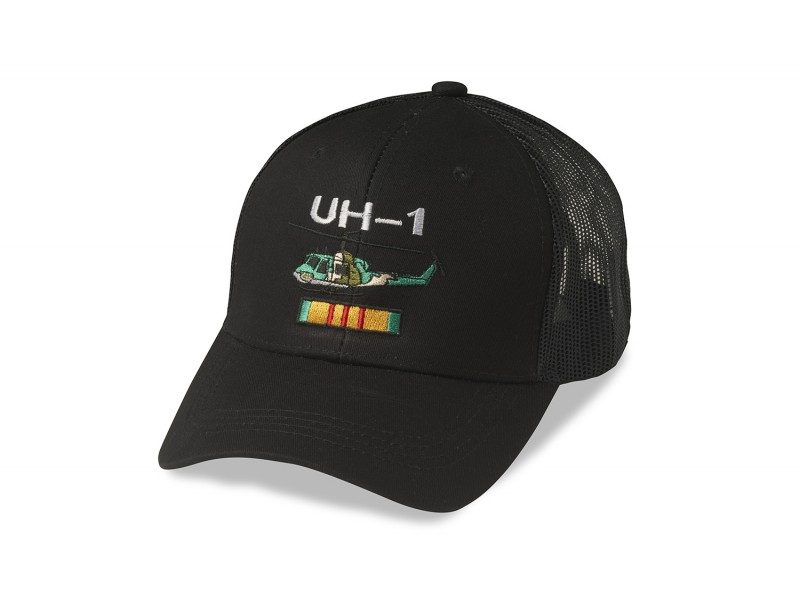 UH-1 HUEY CAP SERVICE RIBBON VIETNAM BLACK MESH