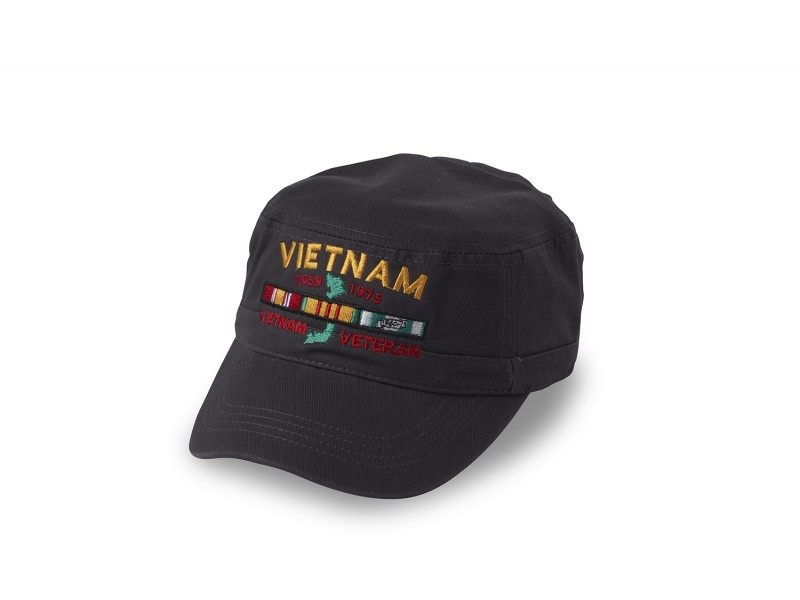 BLACK VIETNAM SERVICE RIBBON FLAT TOP