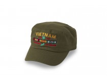 OLIVE DRAB FLAT TOP VIETNAM SERVICE RIBBON CAP