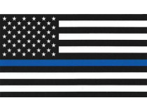 THIN BLUE LINE SUPPORT OUR POLICE 3X5 FLAG