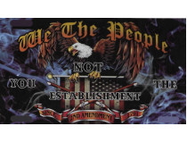 WE THE PEOPLE NOT YOU THE ESTABLISHMENT BACK WINDOW DECAL
