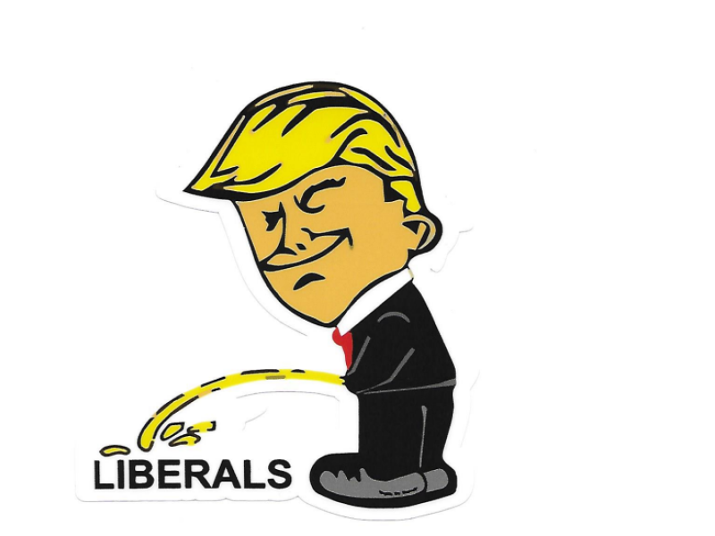 PISS ON LIBERALS DECAL