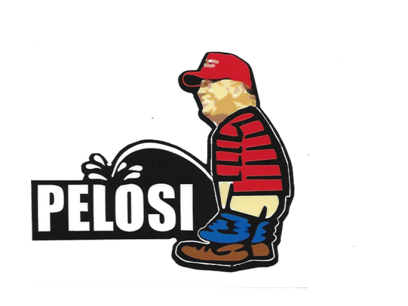 TRUMP PISS ON PELOSI DECAL