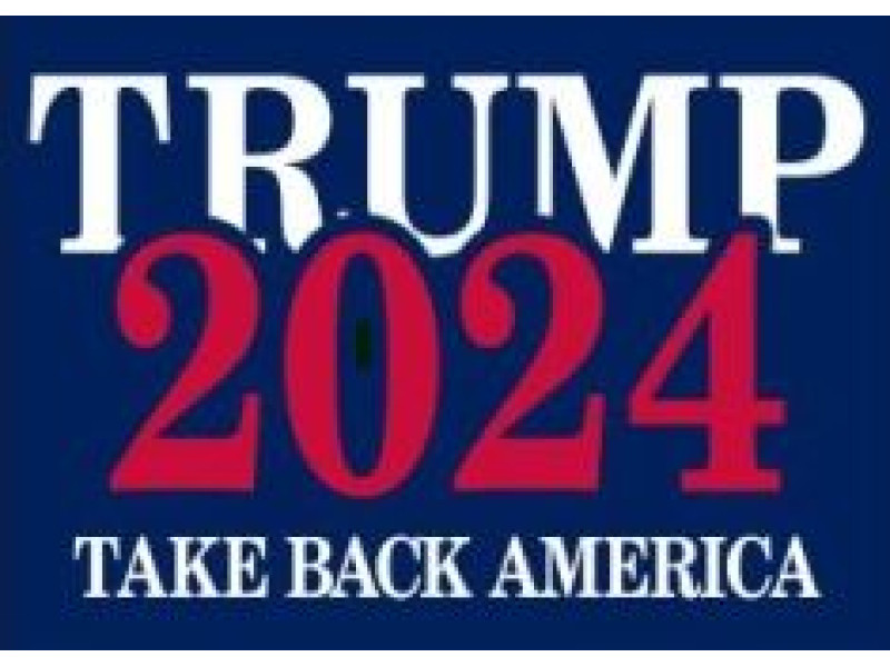 TRUMP 2024 TAKE AMERICA BACK RED LETTERS 3X5 FLAG