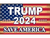 TRUMP 2024 VINTAGE SAVE AMERICA 3X5 FLAG